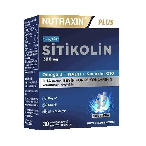Nutraxin Plus Sitikolin 300 mg 30 Kapsül