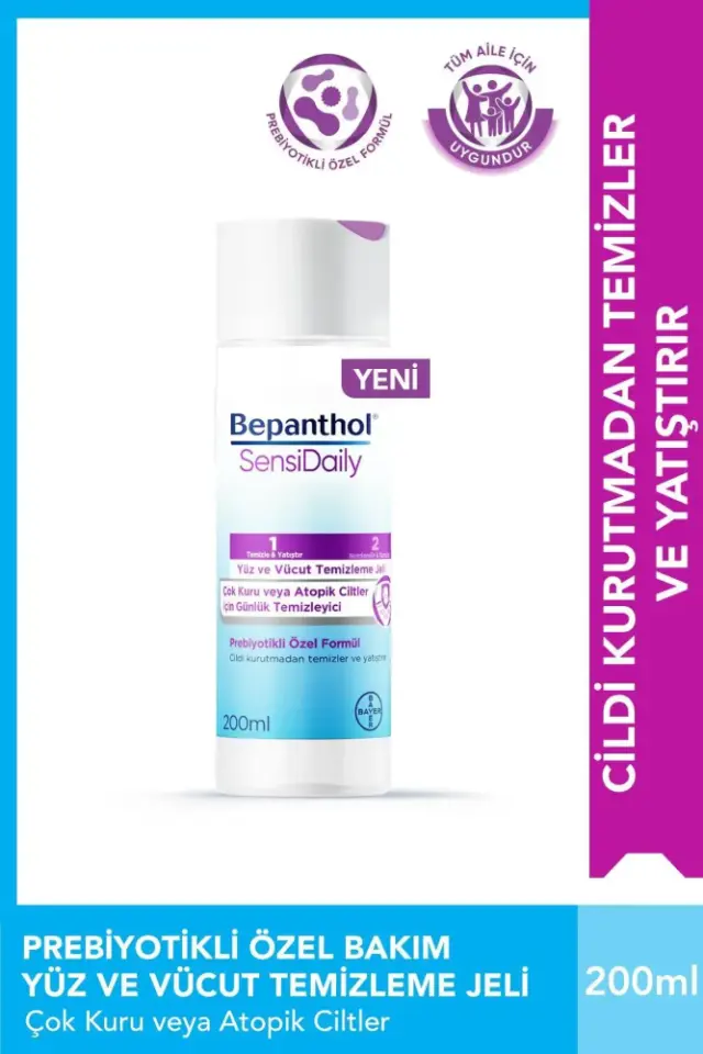 Bepanthol SensiDaily Yüz ve Vücut Temizleme Jeli 200ml