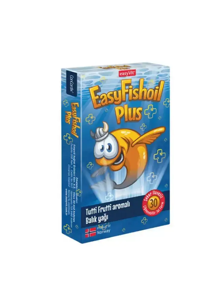 EasyFishoil Plus Omega 3 - Tutti Frutti - Çiğnenebilir 30 Jel Tablet