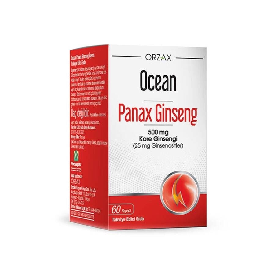 Orzax Ocean Panax Ginseng 500 mg 60 Kapsül